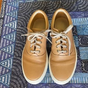 Nisolo Glove Leather Everyday Sneaker Almond color